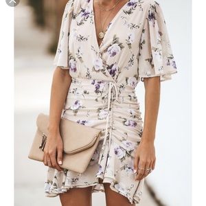 Vici Keep Your Promises Floral Ruched Dress